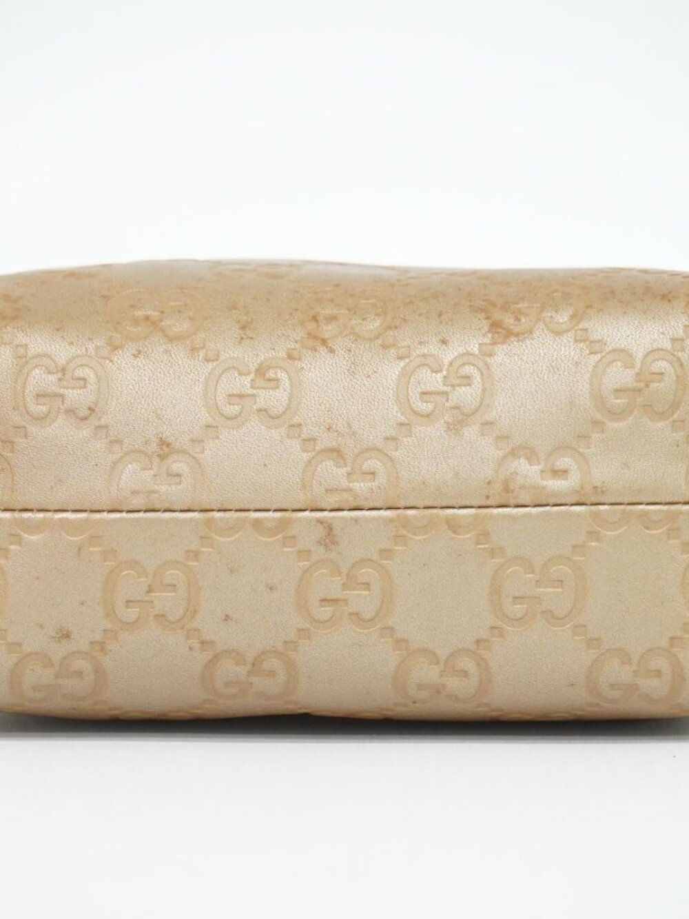 Gucci Guccissima Leather Pouch Case Pink Beige - Picture 3 of 9